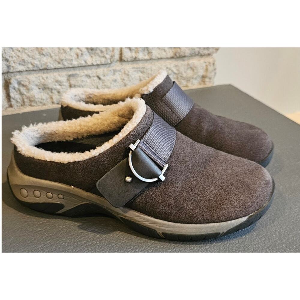 Easy Spirit Loafers Wend Slip-On  Casual Clogs, Faux Fur Lining Womens Sz 6W